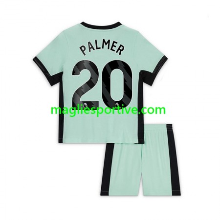 Completo Calcio Chelsea Cole Palmer 20 Bambino Divisa Terza 2023-2024
